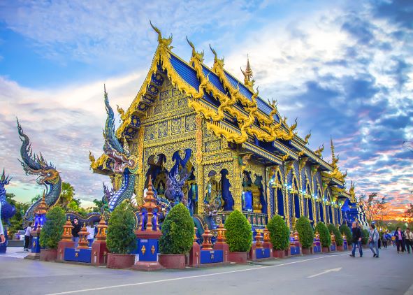 Ubosot of Blue Temple or Wat Rong Suea Ten