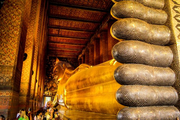 the Reclining Buddha Image at Wat Pho-Bangkok
