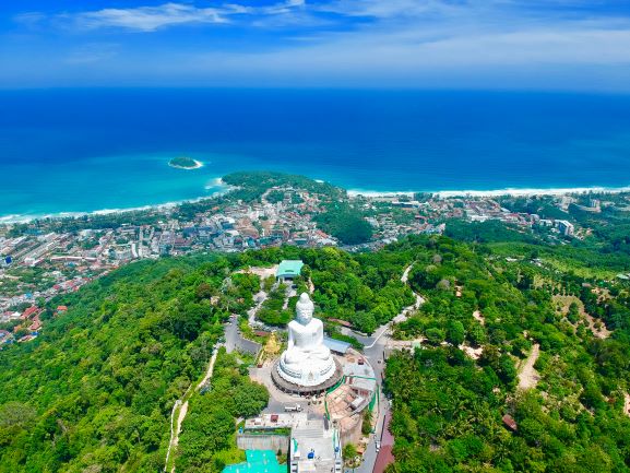 views how to get to Big Buddha mountain in Phuket
