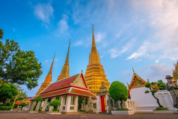 Beautiful pagoda in Wat Pho, Bangkok