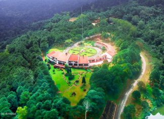 Khao Kho Royal Palace top view of Khao Kho Royal Palace in Phetchabun Thailand