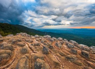 Phu Hin Rong Kla National Park Lan Hin Poom, famous viewpoint in Phu Hin Rong Kla National Park, Thailand
