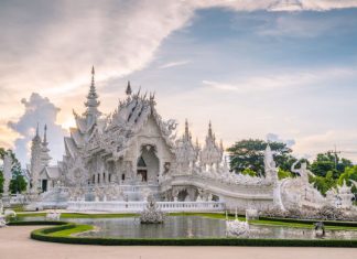 Wat Rong Khun (the White Temple) Wat Rong Khun or the white temple in Chiang Rai Thailand