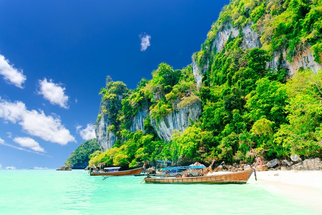 Monkey Beach, Phi Phi Island, Thailand