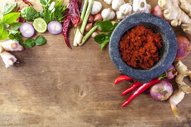 Thai Red curry paste with ingredient