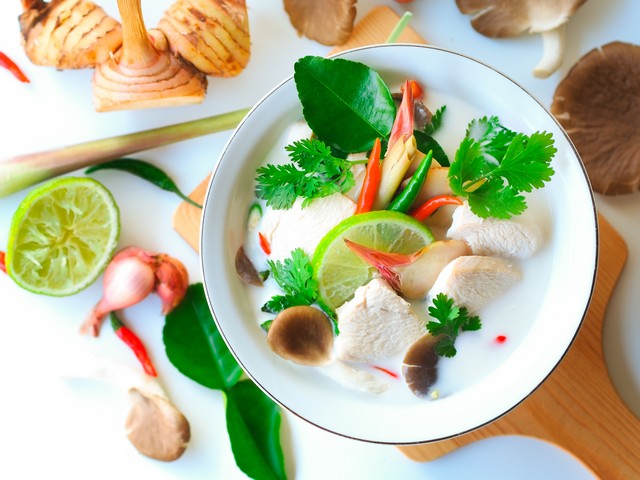 Tom Kha Gai (Thai Chicken Coconut Soup)-Thai Food