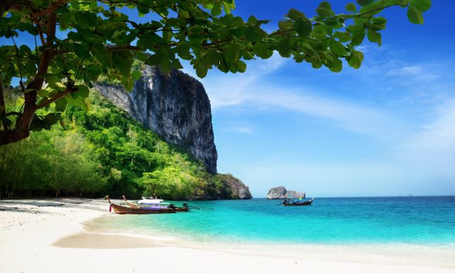 beach on poda island in Thailand
