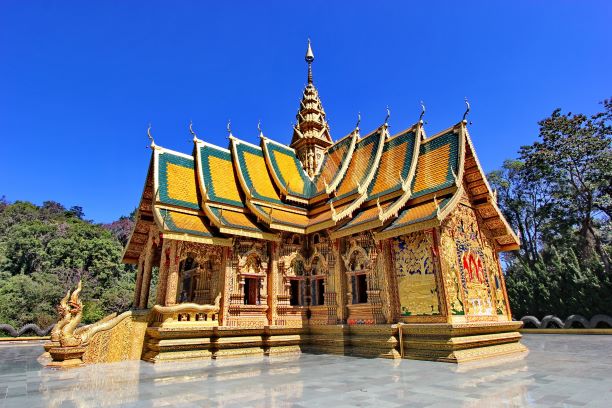 The ubosot of Wat Phraphutthabat Si Roi